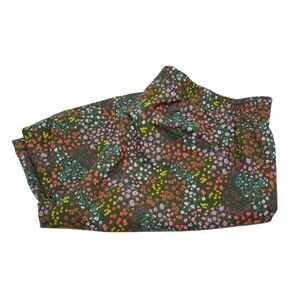 Lands' End Floral Print Bermuda Shorts Plus Size 16 Mid Rise Elastic Waist